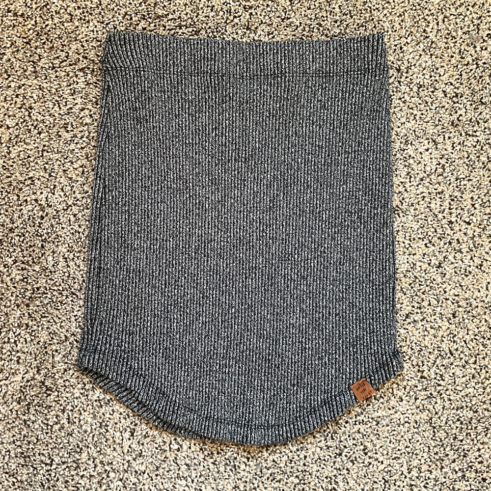 Tight High Waist Grey Mini Skirt - Size M